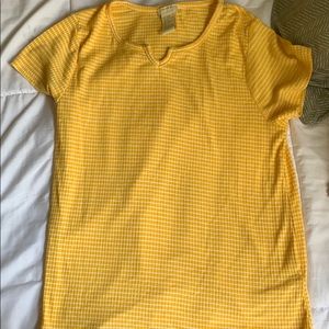 Forever 21 Girls yellow striped tee